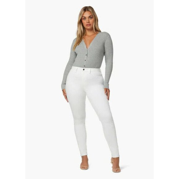 NEW NWT Favorite Daughter Long Sleeve Button Front Bodysuit Grey Moth SZ Large L - Picture 4 of 9